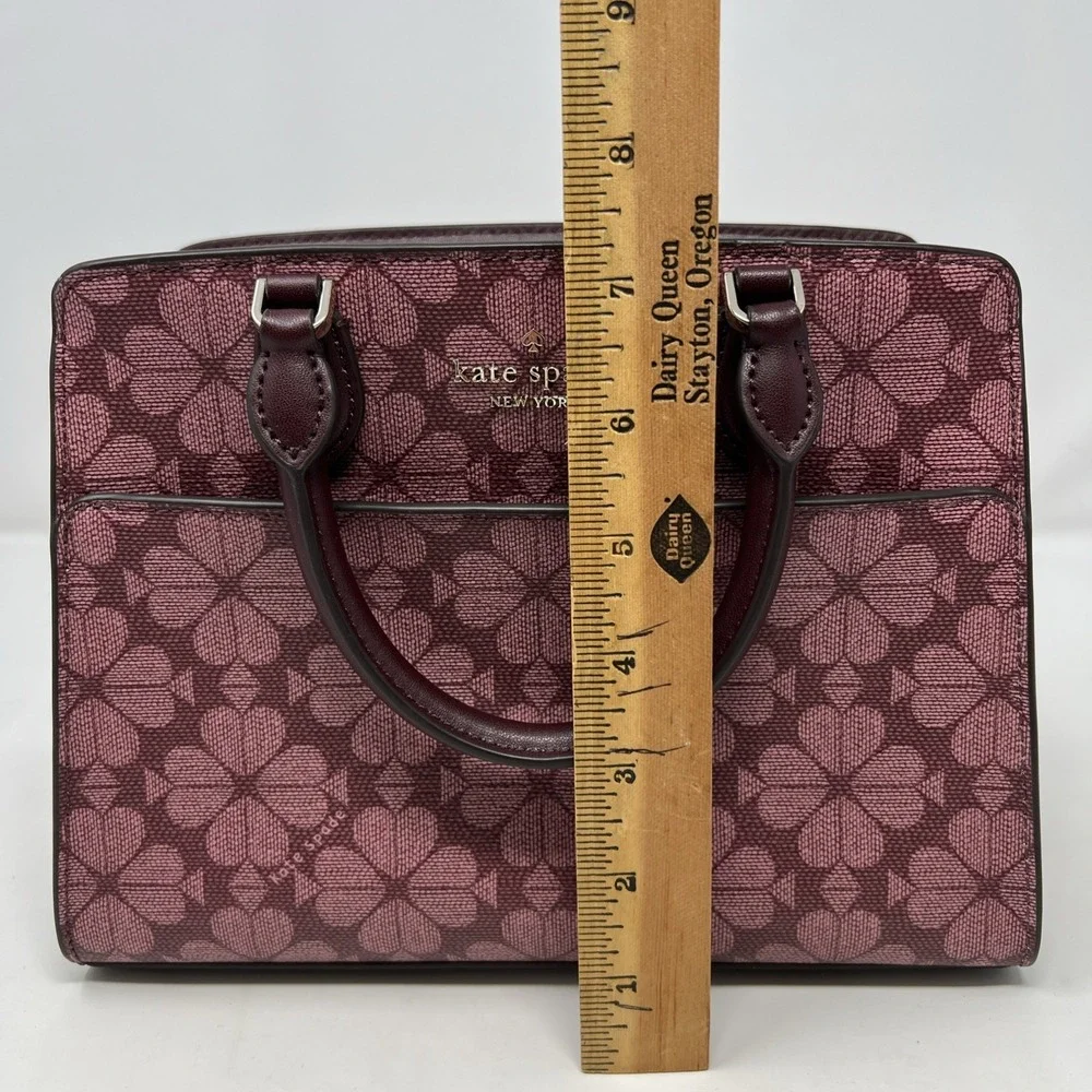 Kate Spade Flower Small Crossbody Bag Satchel Madison Granache Merlot Berry Tote